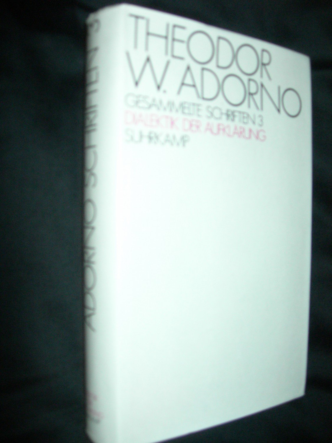 Gesammelte Schriften Bd.“ (Adorno, Theodor W) – Buch Erstausgabe